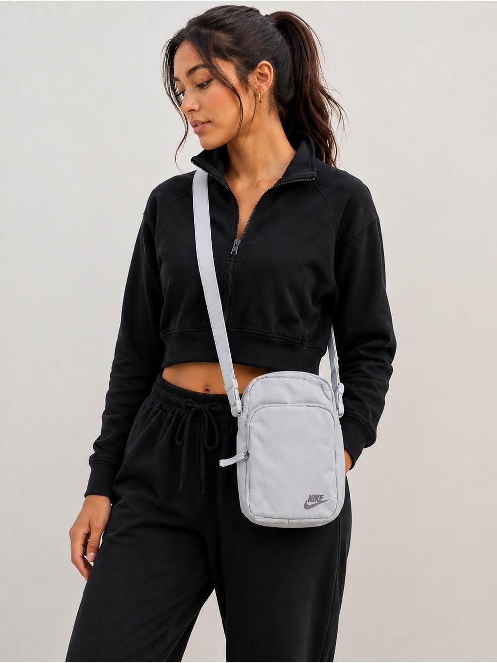 NIKE Unisex Heritage Small Bags Running light blue Cross Casual Body-Bag